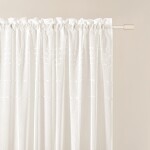 Moderní krémová záclona Marisa s páskovým závěsem 300 x 250 cm