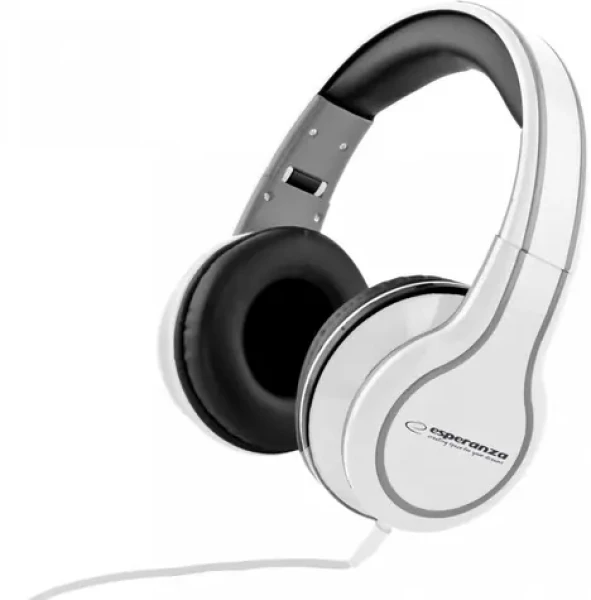 Esperanza EH136W Blues bílá / stereo sluchátka / 6.3 mm jack / skládací / ovládání hlasitosti / 3 m (EH136W)