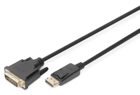 Digitus DisplayPort - DVI-D 3 m černá / Redukční kabel / DisplayPort 1.1a / Max. rozlišení 1920×1200 (DB-340301-030-S)
