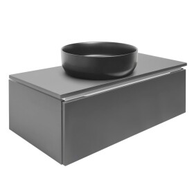 Koupelnová skříňka s krycí deskou SAT Feel 100x30x46 cm antracit mat SATFEEL100ANTD SATFEEL100ANTD