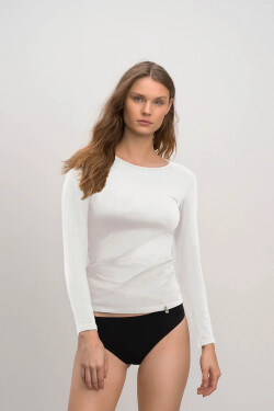 Dámské triko s dlouhým rukávem 21921 Bílá - Vamp bílá XL