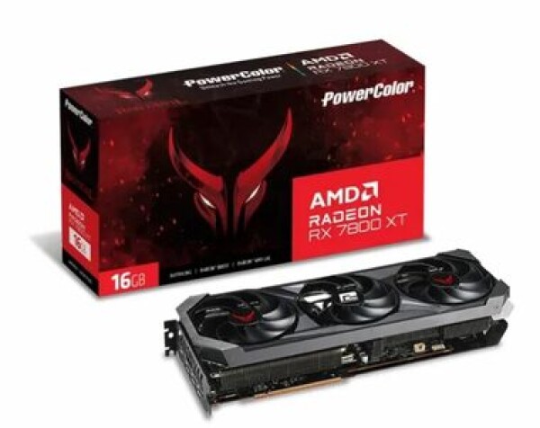 PowerColor Radeon RX 7800 XT Red Devil 16GB OC / 1624 - 2565 MHz / 16GB GDDR6 / 256-bit / 3x DP / 1x HDMI / (8+8) 800W (RX7800XT 16G-E/OC)