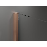 MEXEN/S - Velar sprchový kout, posuvné dveře 90 x 85 cm, dekor, měď kartáčovaná 871-090-085-31-65