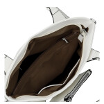 Stylová dámská koženková kabelka na rameno Lucida, bílá