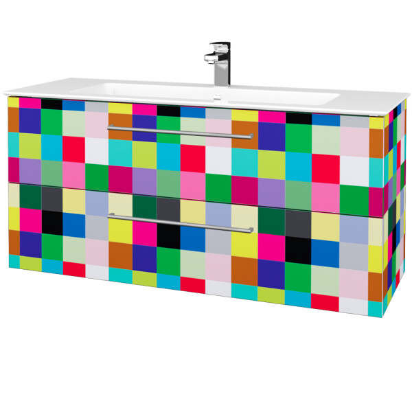 Dřevojas - Umyvadlová skříňka GIO SZZ2 120 - Individuální odstín dle RAL/NCS / Úchytka T04 / Individuální odstín dle RAL/NCS 406424E