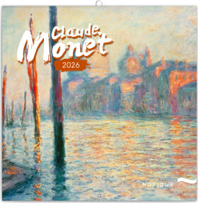 NOTIQUE Poznámkový kalendář Claude Monet 2026, 30 x 30 cm