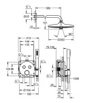 GROHE - Precision SmartControl Sprchový set s termostatem pod omítku, průměr 26 cm, 3 proudy, chrom 34878000