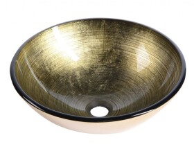 SAPHO - FIANNA skleněné umyvadlo na desku Ø 42 cm, bronz 2501-21