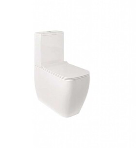 KLUDI - Resa C WC kombi mísa, vario odpad, Rimless, SpiralFlush, lesklá bílá 28WCB0543