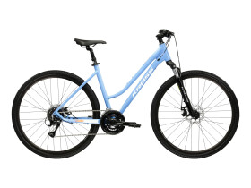 KROSS EVADO 3.0 LADY, rám 17" (M), model 2026, pneu 28", barva modrá/bílá - ZDARMA dopravné, seřízení, odborná montáž a sada světel! (Záruka nejlepší ceny. Nalezli jste někde lepší cenu? Napište nám a zkusíme ji trumfnout! )