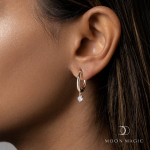 Royal Fashion náušnice 18k zlato Vermeil MOON-ED-11-ROSEGOLD