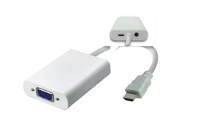 MicroConnect Adaptér HDMI (M) - VGA (F) 0.15m bílá / 1920 x 1080 @ 60Hz (HDMVGA2)