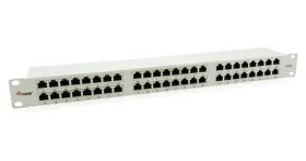 Equip / Patch panel / 48 portů / Cat6 FTP / 1U / 19" / šedá (326349)