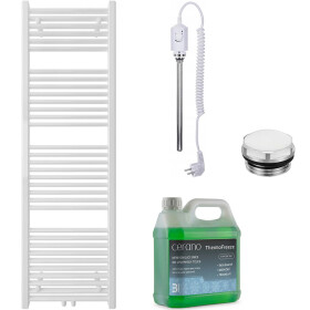 CERANO - Koupelnový elektrický radiátorový set Lincoln - 300W - bílá matná - 1600x500 mm CER-978871