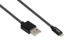 Good Connections USB-A/Lightning MFI kabel grafitová / Datový kabel / MFI / 1,8 m / USB 2.0 / 12 W (2510-AL005S)