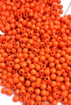 Dřevěné korálky Detoa - oranžové - ∅ 4 mm - 10 ks