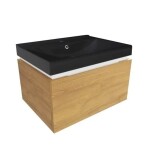 Koupelnová skříňka s umyvadlem SAT Feel 60x30x46 cm dub medový mat SATFEEL60DMU1MB SATFEEL60DMU1MB