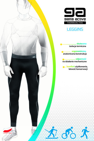 Pánské legíny MEN THERMOACTIV BASIC BLANC černošedá