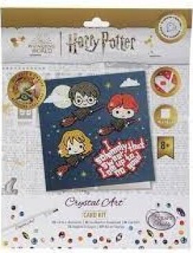 Crystal Art pohlednice - Harry Potter Flying High, 18x18cm - EPEE