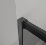 CERANO - Sprchové otočné dveře Porte L/P - 8 mm - černá matná, grafitové sklo - 90x195 CER-8050BD7249