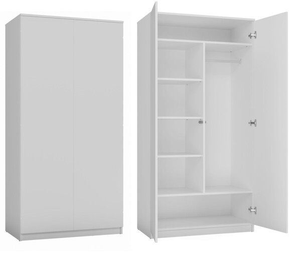 FRONTI Šatní skříň SD-90 bílá 9057