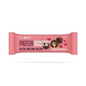 Protein energy balls - Gymbeam (jahoda vanilka, 45 g) (118738-1-strawberry-vanilla)
