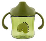 Hrnek s pítkem a úchyty pro děti pan dinosaurus zelený