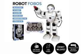 Robot RC FOBOS interaktivní chodící, 40cm na baterie USB
