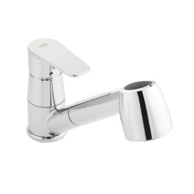 Dřezová baterie SAT Project s vytahovací sprškou chrom SATBSPRO283 SATBSPRO283