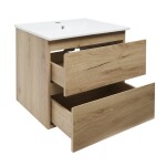 Koupelnová skříňka 2 zásuvková s umyvadlem SAT B-Way 59x50x45 cm dub mat BWAY260OAKU4BI BWAY260OAKU4BI