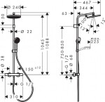 HANSGROHE - Activera S Sprchový set s termostatem, průměr 24 cm, 2 proudy, EcoSmart+, chrom 28083000