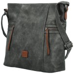 Trendy dámská koženková crossbody kabelka Nanya, šedá