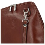 Luxusní dámská kožená crossbody kabelka Miara, hnědá