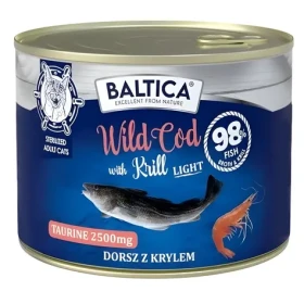 BALTICA Excellent Divoká treska s krillem 185 g / Konzervy pro kočky / Bez obilovin / Bez lepku