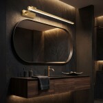 Koupelnové nástěnné LED svítidlo SWE033-1W 80cm BRUSH GOLD OSW-20132