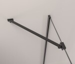 Erga Berlin pevná stěna pro sprchové kouty 110x195 cm, 6mm čiré sklo, černý profil, ERG-V02-BERLIN-G110-BK