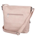 Trendy dámská koženková crossbody kabelka Zeta, růžová