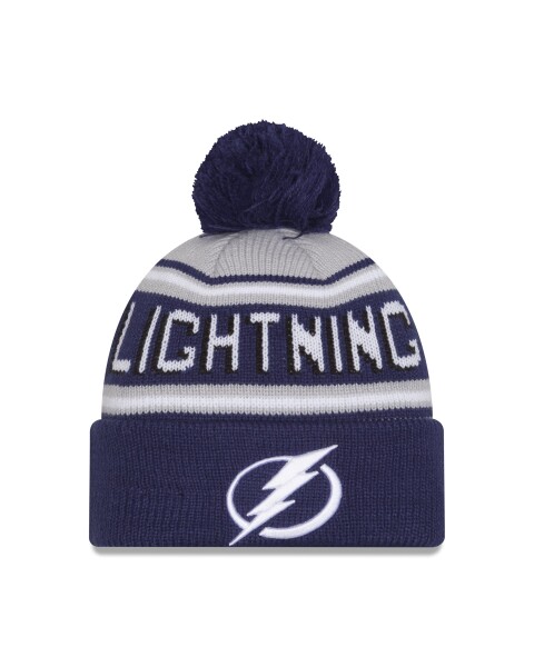 New Era Pánská zimní čepice Tampa Bay Lightning NHL Pom Wordmark