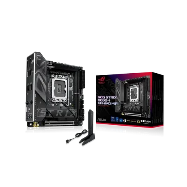 ASUS ROG STRIX B860-I GAMING WIFI / B860 / LGA 1851 / 2x DDR5 / PCIEx 16 / 2.5GLAN / Wi-Fi / mITX (90MB1JB0-M0EAY0)
