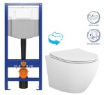 AKCE/SET - CERSANIT předstěnový instalační systém bez tlačítka + WC CERSANIT DESSE VORTEX /VÍROVÉ SPLACH/ + SEDÁTKO K97-526 X ES1