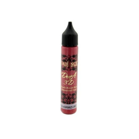 Metalická kontura 3D barva Cadence, 25 ml červená