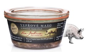 Via Delicia - vepřové maso ve skutečně vlastní šťávě 130g