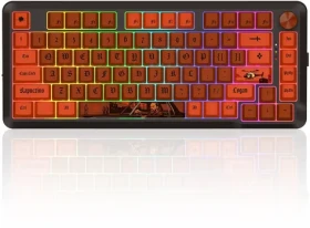 Redragon K4PUC21N0 PRO Lion Linear červená / Bezdrátová herní klávesnice / mechanická / Lion Linear switche (K681LK-RGB-PRO)
