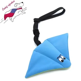 Pískací potvůrky Rejnok modrá / Pískací hračka pro psy / pro trhače