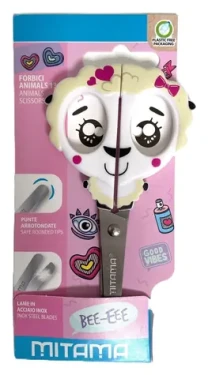 Mitama Animal Fantasy ovečka / Dětské nůžky / 13 cm / zaoblené čepele (62469-90169)