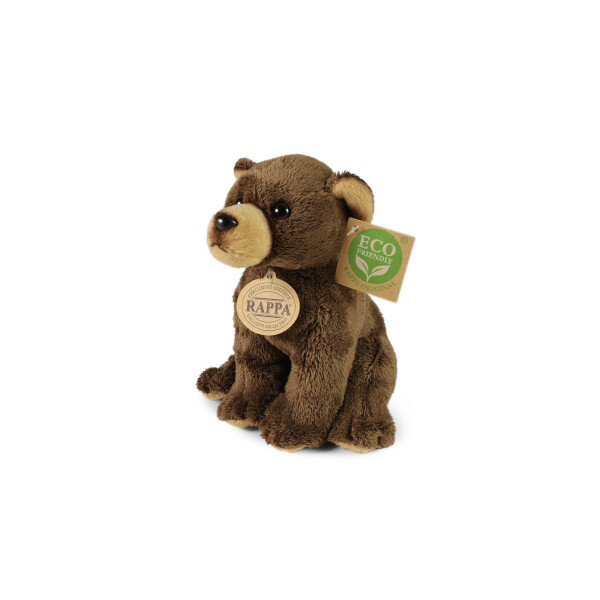 Plyšový medvěd hnědý sedící 15 cm, ECO-FRIENDLY