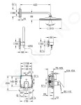 GROHE - Eurocube Sprchový set s baterií pod omítku, 310 mm, chrom 25238000