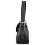 Stylová dámská kožená crossbody kabelka Basilie, černá