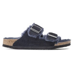 Birkenstock Arizona VL Shearling Midnight zateplené žabky semišová kůže široké regular (1020592) 41