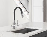 INVENA - Dřezová baterie s filtrem Glamour Trend, chrom / černá BZ-02-F08-V